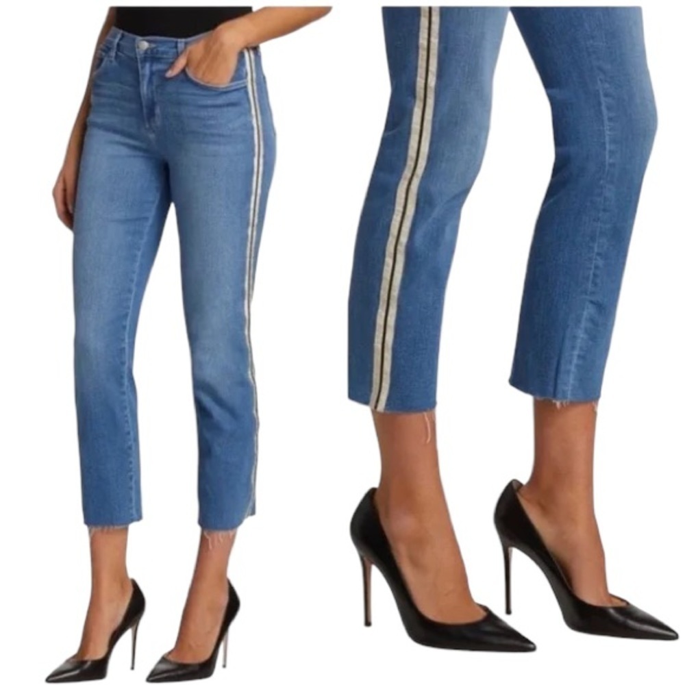 NWT L'Agence Sada High Rise Cropped Slim Blue Jeans 25 tuxedo crop high waist